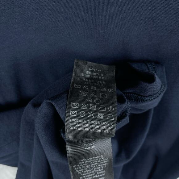 Burberry London England T Shirt Nova Check Blue Silk Pocket Size Small - Picture 6 of 9